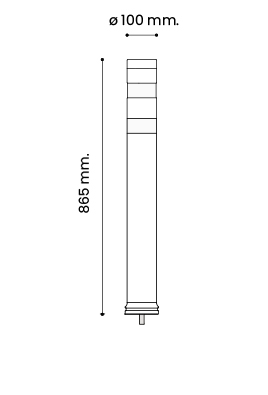 medidas pilonas flexible con tornillo inferior